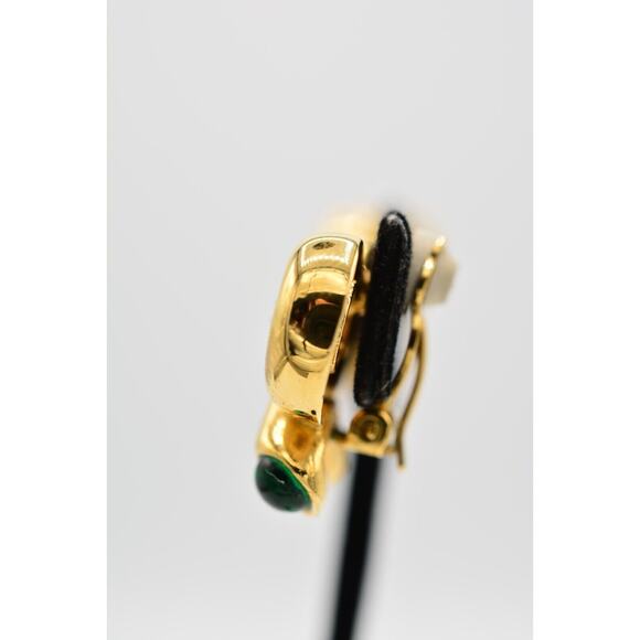 Joan Rivers Vintage Cabochon Bow Clip On Earrings Christmas Holiday Signed BinW - Picture 10 of 12